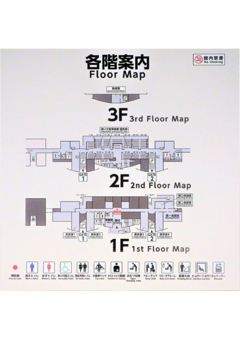 大井ホッケー競技場 各階案内